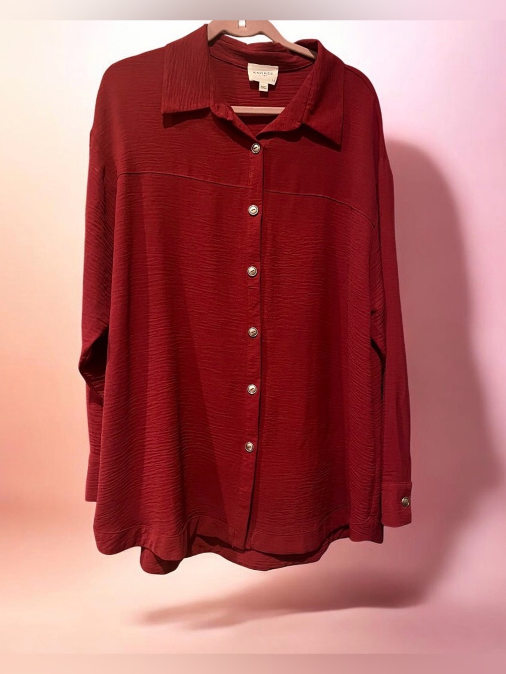 NWOT Andree by Unit ‘It’s Just A Dream’ Button Down Top 1XL - Picture 9 of 11